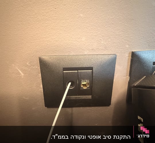 שקע רשת עם כבל מחובר